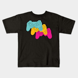 Layers of Controllers Kids T-Shirt